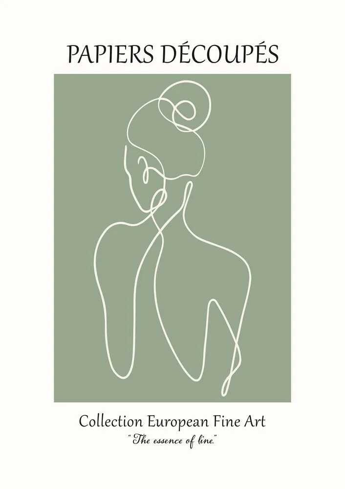 Wandbild 'Matisse Papiers Découpés Prrint grün-beige' – Kunst von Art Classics als Poster oder Acrylglasbild