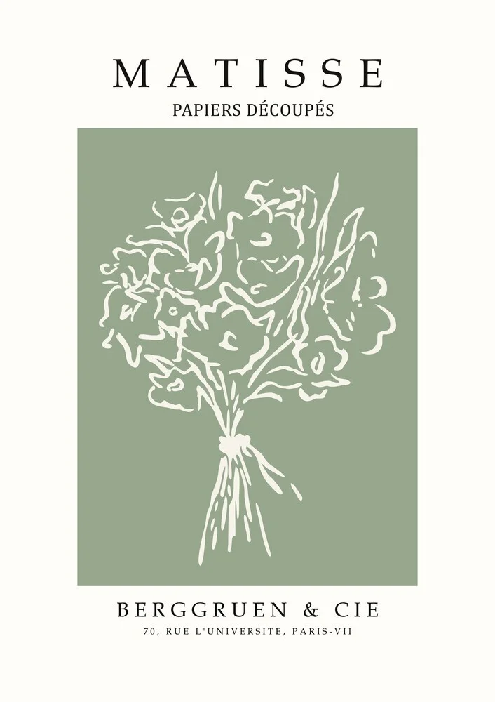 Wandbild 'Henri Matisse Papiers Découpés Poster grün-beige' – Kunst von Art Classics als Poster oder Acrylglasbild