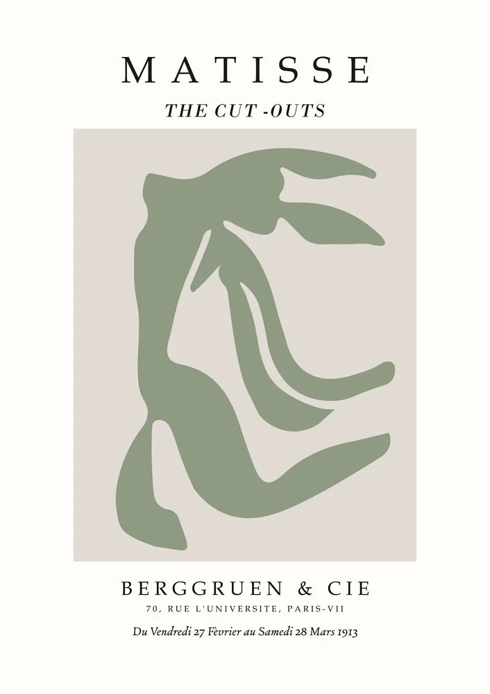 'Matisse - The Cut Outs - Papiers Découpés green-beige' – Wall Art by Art Classics as Poster or Acrylic Glass Print