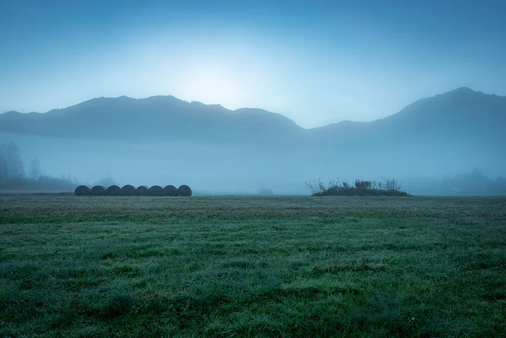 Veil of mist over the moors at Lake Kochel, Germany – wall art by Martin Wasilewski as Poster or Acrylic Glass Print