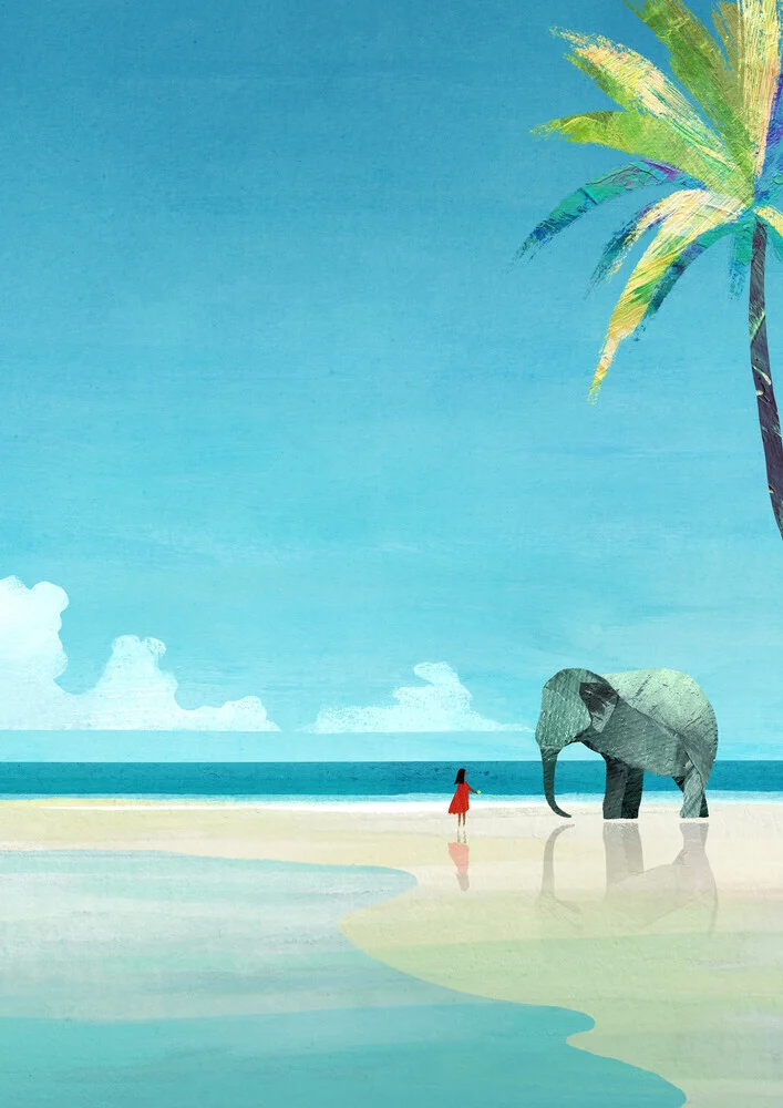 'Elephant Beach' – Wall Art by Henry Rivers as Poster or Acrylic Glass Print