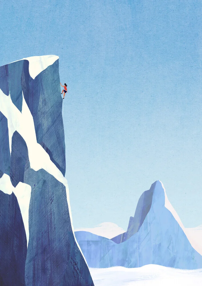 'Mountain Climbing' – Wall Art by Henry Rivers as Poster or Acrylic Glass Print