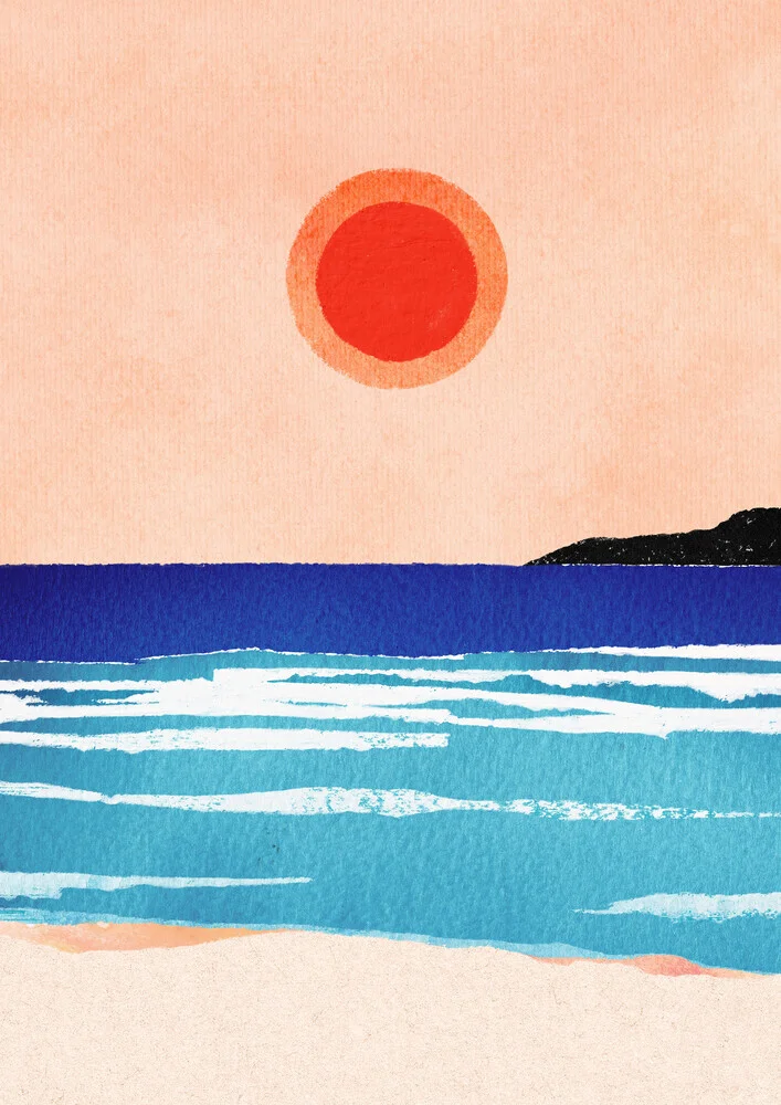 'Ocean Sunrise' – Wall Art by Henry Rivers as Poster or Acrylic Glass Print