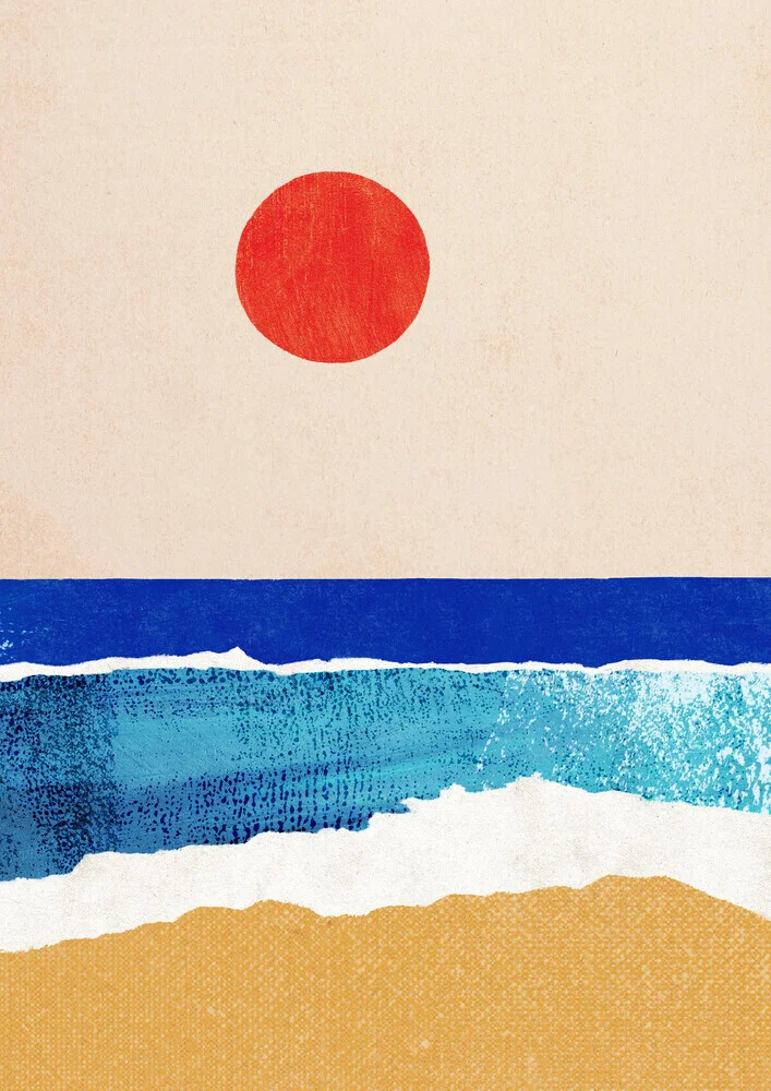 'Ocean Sunset' – Wall Art by Henry Rivers as Poster or Acrylic Glass Print