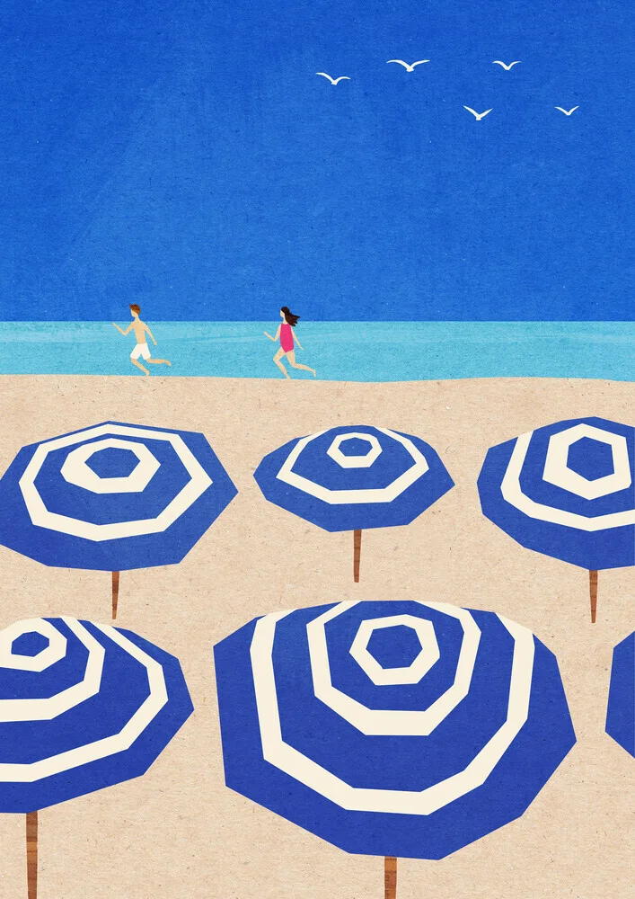 'Parasols' – Wall Art by Henry Rivers as Poster or Acrylic Glass Print