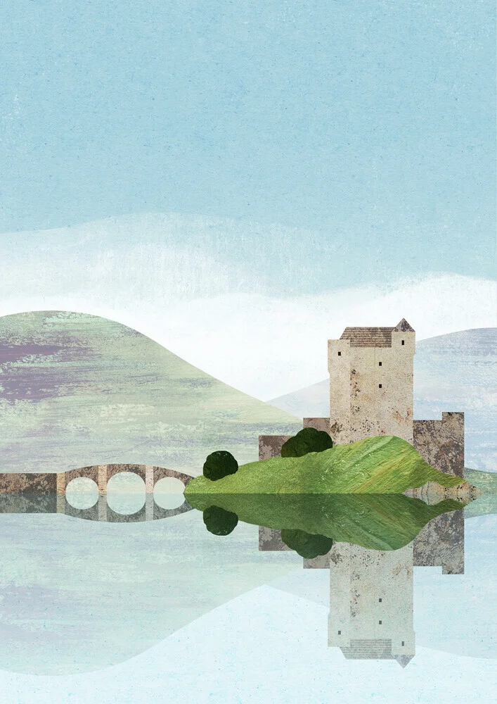 'Scotland Loch Eilean Donan' – Wall Art by Henry Rivers as Poster or Acrylic Glass Print
