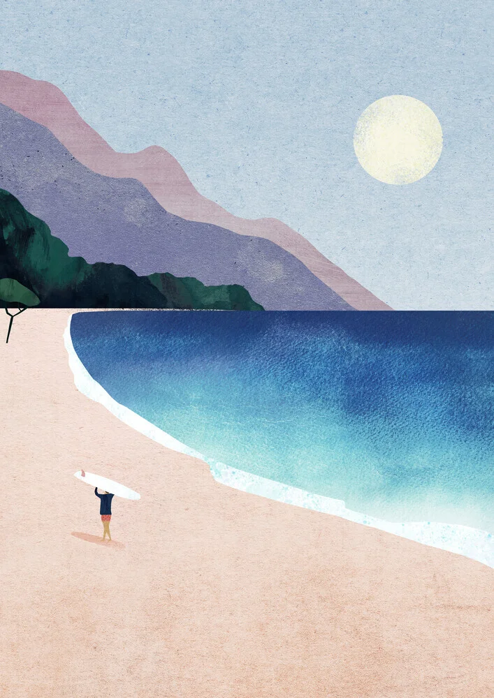 'Surf Beach II' – Wall Art by Henry Rivers as Poster or Acrylic Glass Print