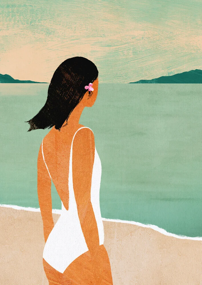'Beach Girl VI' – Wall Art by Henry Rivers as Poster or Acrylic Glass Print
