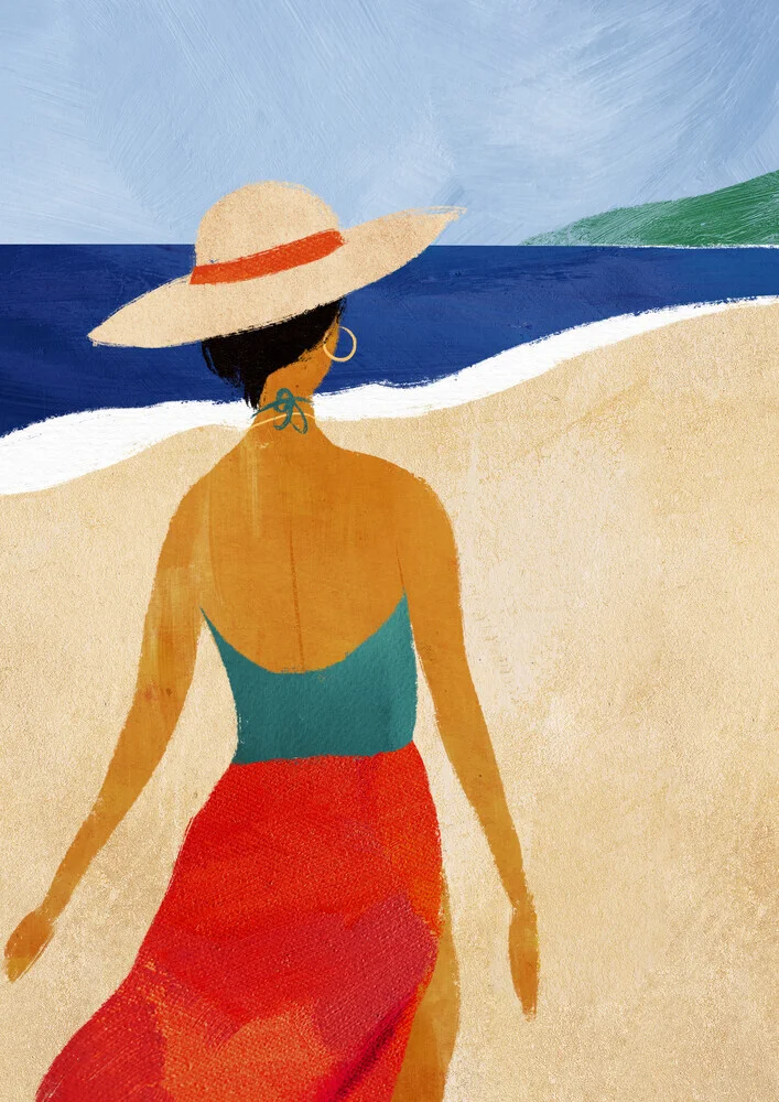 'Beach Girl V' – Wall Art by Henry Rivers as Poster or Acrylic Glass Print