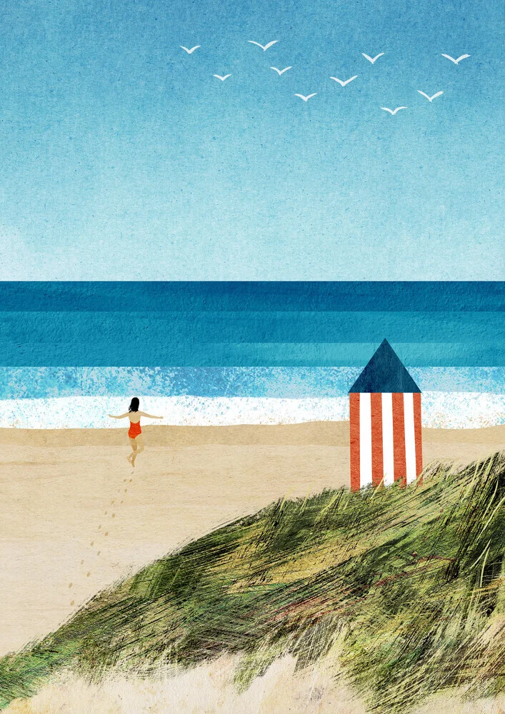 'Beach Girl IV' – Wall Art by Henry Rivers as Poster or Acrylic Glass Print