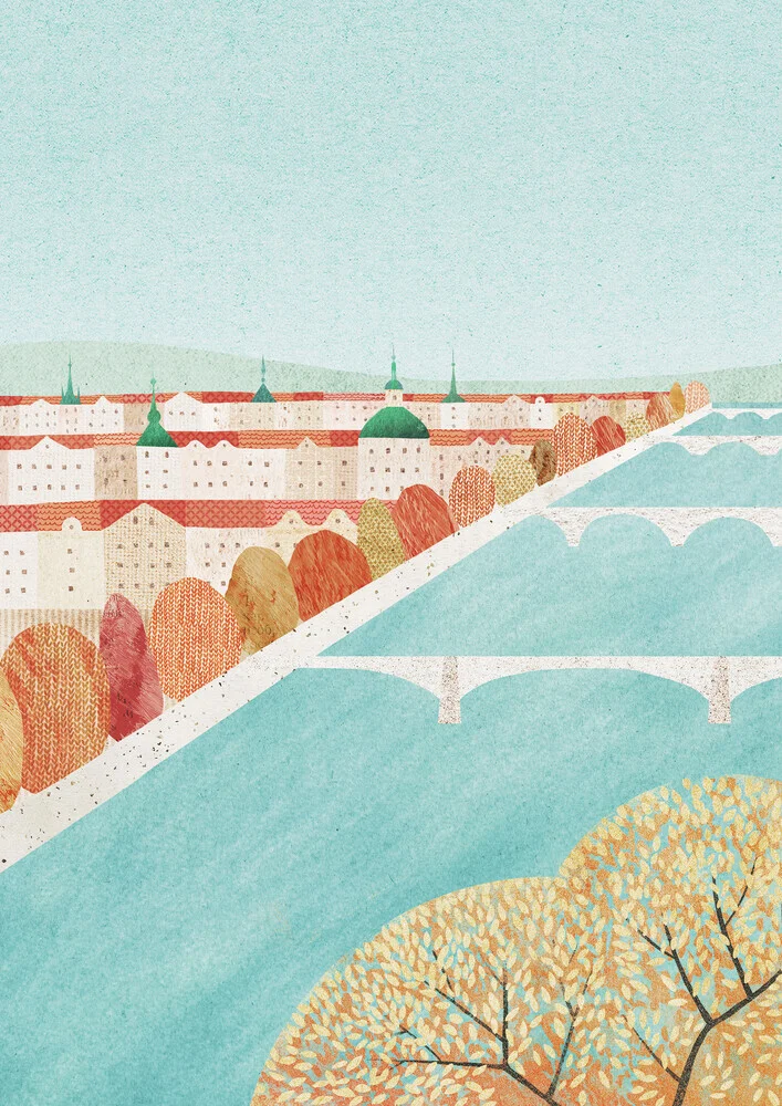 'Prague' – Wall Art by Henry Rivers as Poster or Acrylic Glass Print