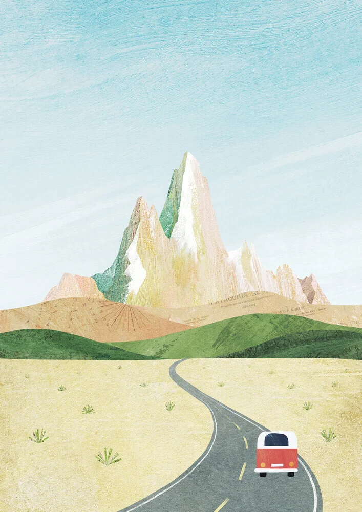 'Road to Monte Fitz Roy' – Wall Art by Henry Rivers as Poster or Acrylic Glass Print