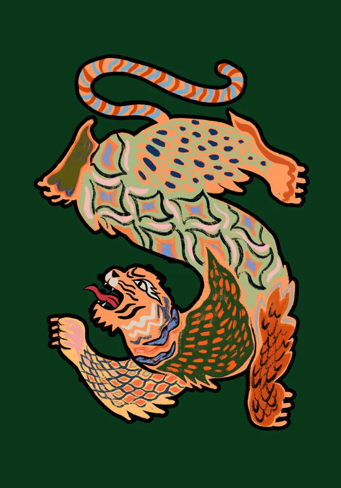 Wandbild 'Asian Tiger' – Kunst von Arty Guava als Poster oder Acrylglasbild