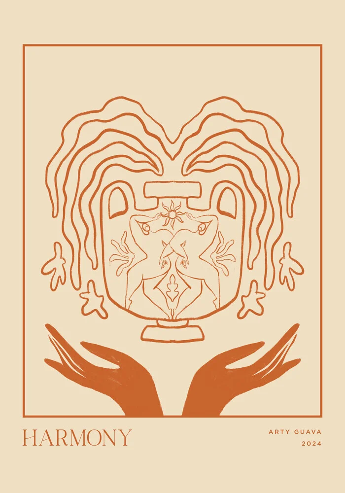 Wandbild 'Harmony Line Art' – Kunst von Arty Guava als Poster oder Acrylglasbild