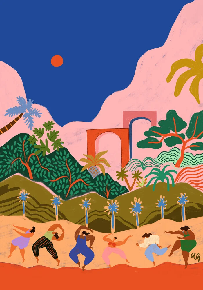 Wandbild 'Dancing in Paradise' – Kunst von Arty Guava als Poster oder Acrylglasbild