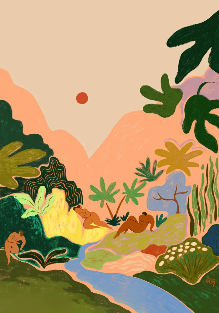 Wandbild 'Lost in Paradise' – Kunst von Arty Guava als Poster oder Acrylglasbild