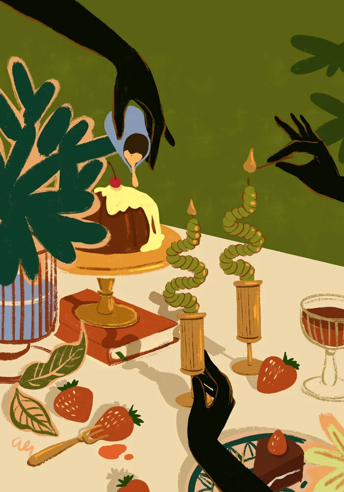Wandbild 'Merry Feast' – Kunst von Arty Guava als Poster oder Acrylglasbild
