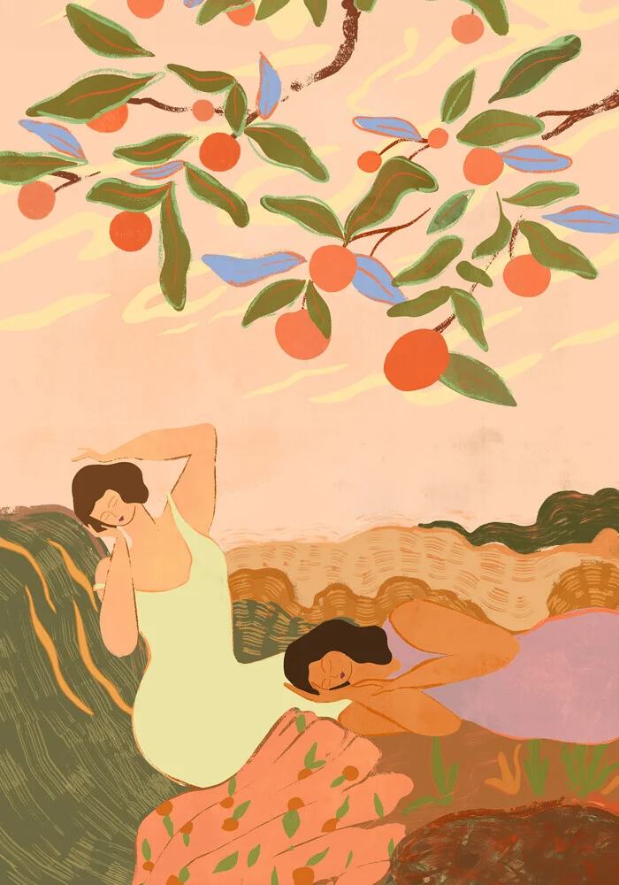 Wandbild 'Mid Afternoon Nap' – Kunst von Arty Guava als Poster oder Acrylglasbild