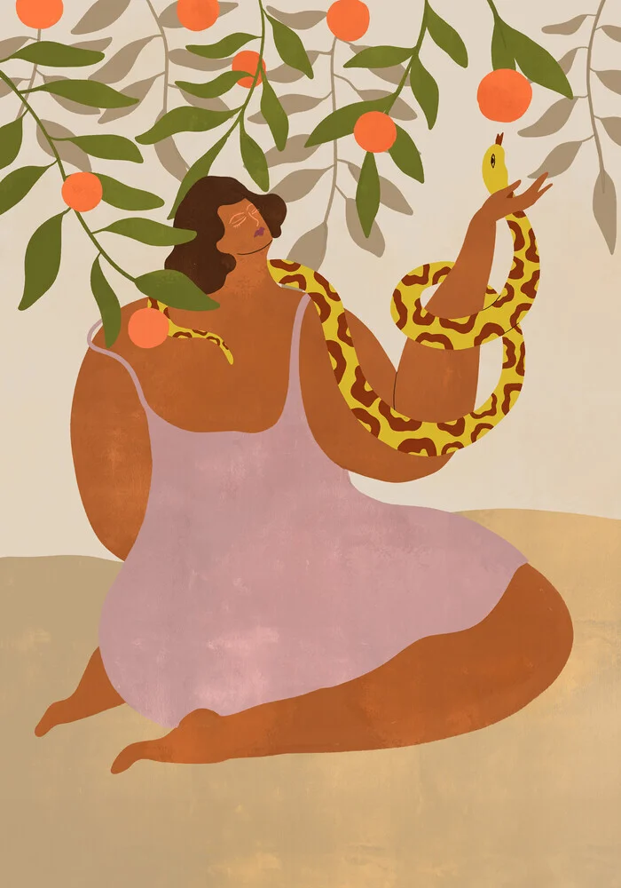 Wandbild 'Smell the Orange' – Kunst von Arty Guava als Poster oder Acrylglasbild