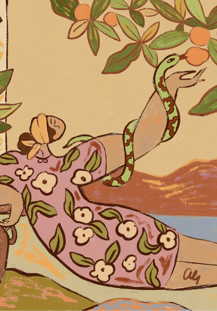Wandbild 'Year of the Snake' – Kunst von Arty Guava als Poster oder Acrylglasbild