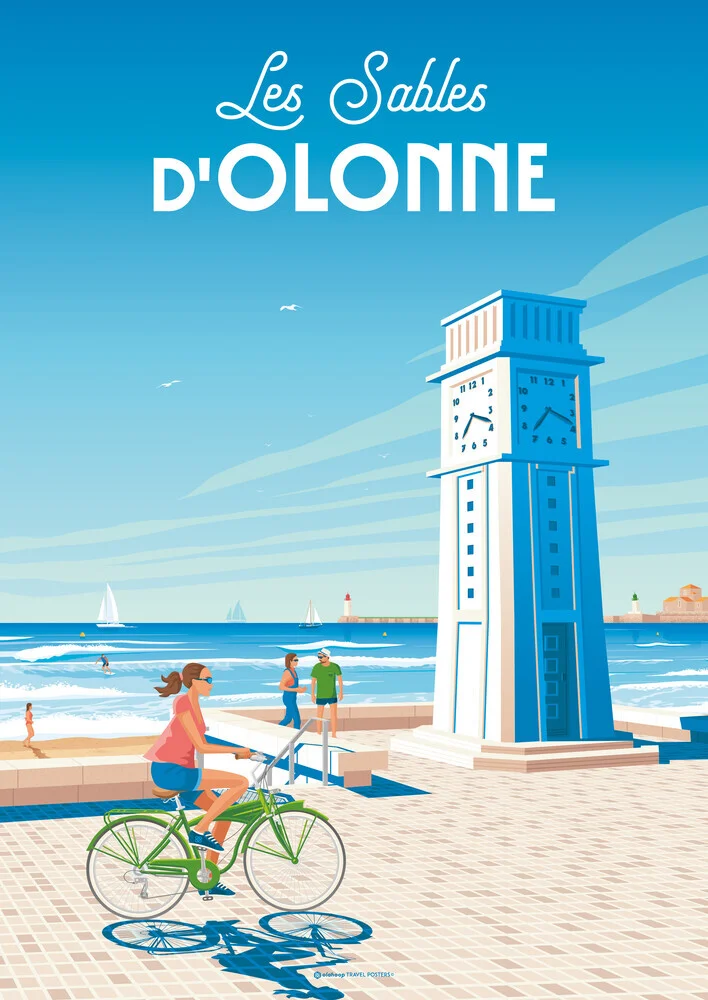 'Les Sables d'Olonne France Travel Poster Art Print' – Wall Art by François Beutier as Poster or Acrylic Glass Print