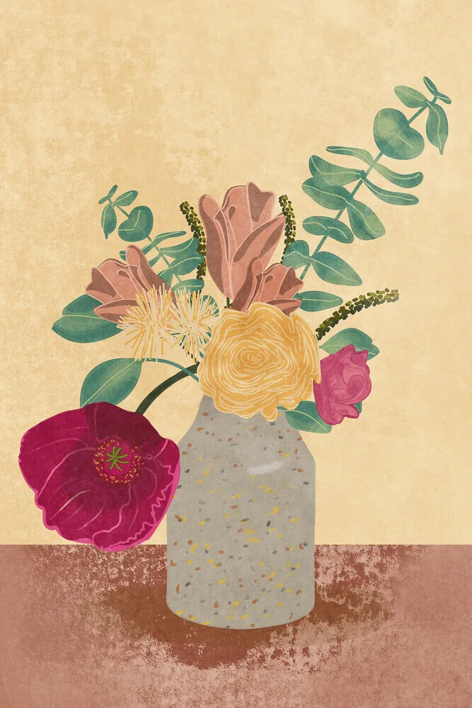 Wandbild 'Arranged Flowers in Vase' – Kunst von Raissa Oltmanns als Poster oder Acrylglasbild