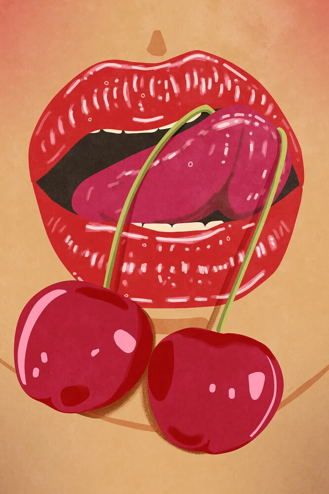 Wandbild 'Cherry Love' – Kunst von Raissa Oltmanns als Poster oder Acrylglasbild