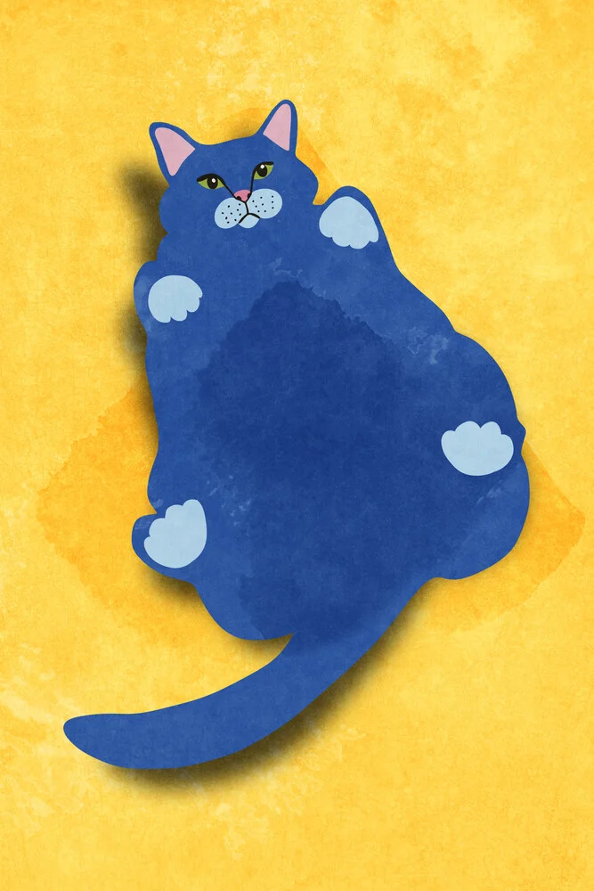 'Fat Cat' – Wall Art by Raissa Oltmanns as Poster or Acrylic Glass Print