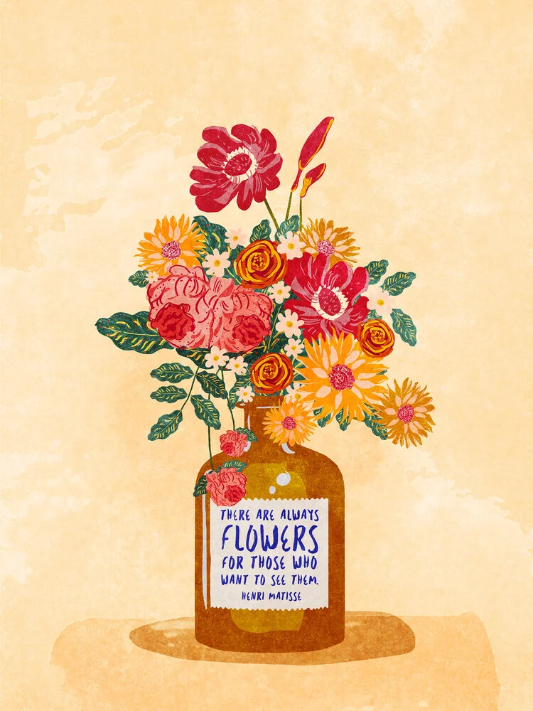 Wandbild 'Always Flowers' – Kunst von Raissa Oltmanns als Poster oder Acrylglasbild