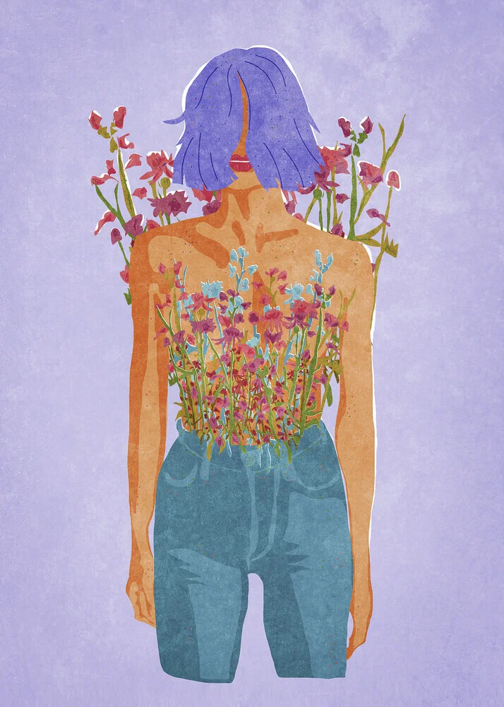 Wandbild 'Blooming Femininity' – Kunst von Raissa Oltmanns als Poster oder Acrylglasbild