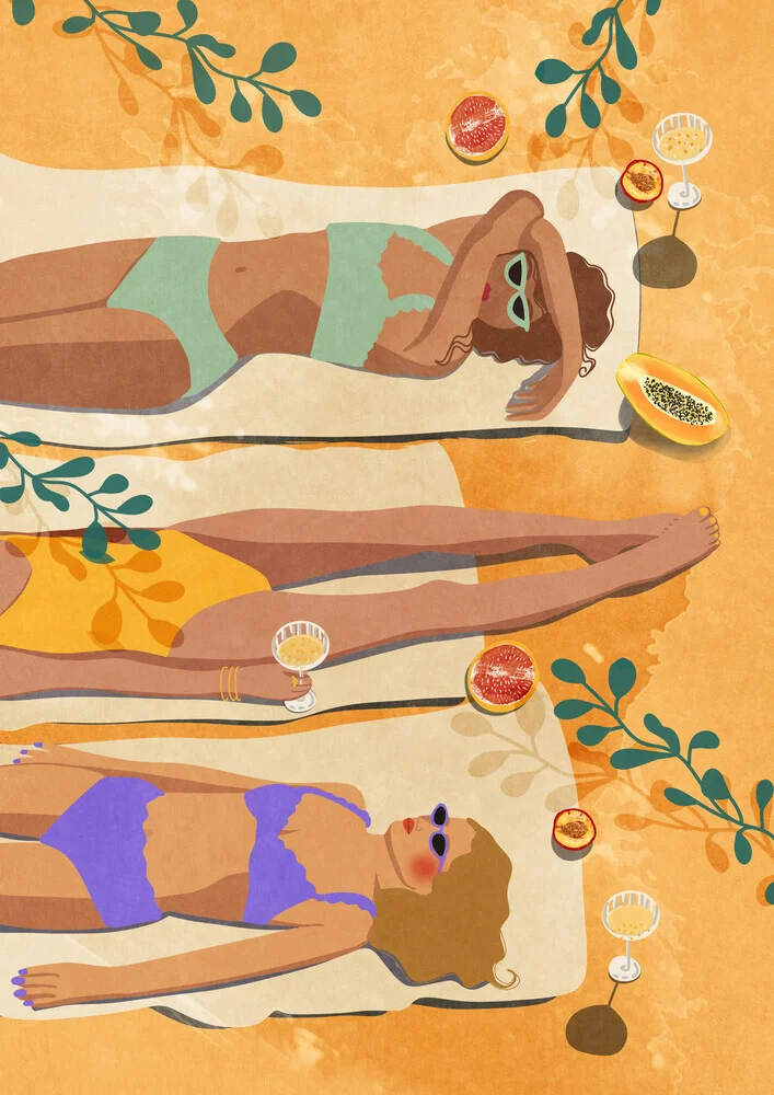 Wandbild 'Summer Girls' – Kunst von Raissa Oltmanns als Poster oder Acrylglasbild