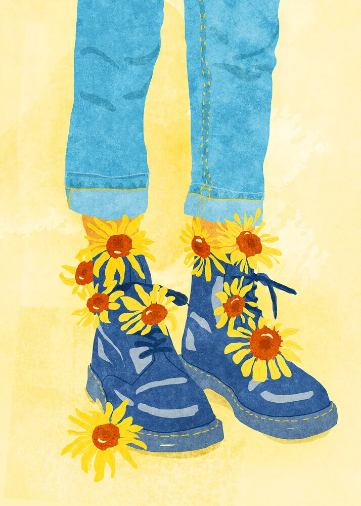 Wandbild 'Sunflower walk' – Kunst von Raissa Oltmanns als Poster oder Acrylglasbild
