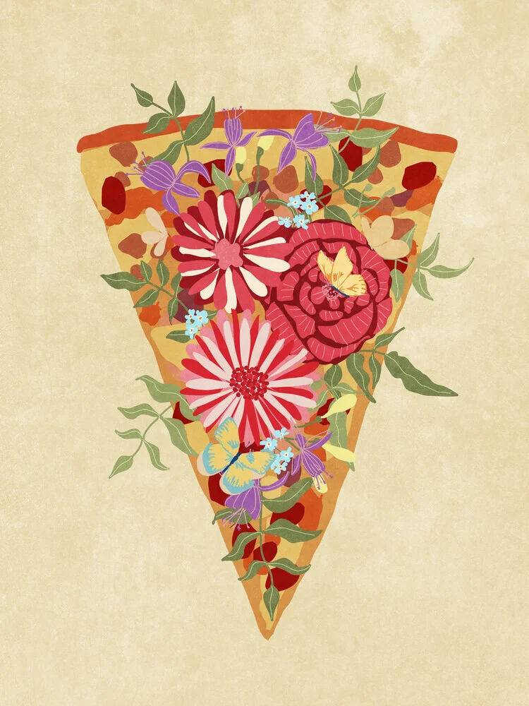 Wandbild 'Flower Pizza' – Kunst von Raissa Oltmanns als Poster oder Acrylglasbild