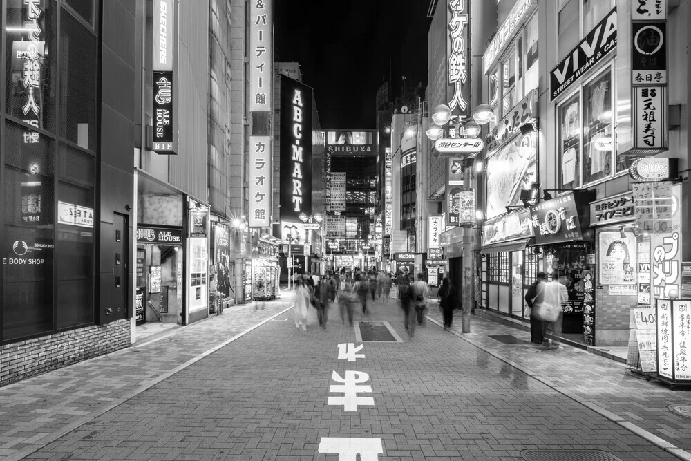 Melanie Viola, Shibuya in Tokio in the evening in monochrome - Germany, Europe