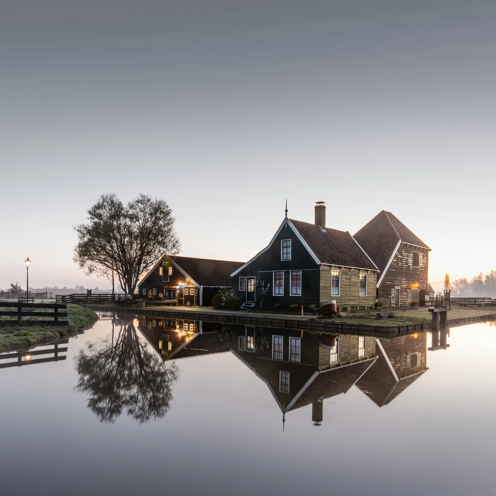 Photo art by Ronny Behnert: serene landscape in the Netherlands at sunrise