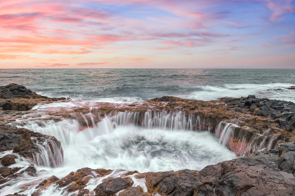 Photo art by Michael Valjak: water hole by the sea in Gran Canaria