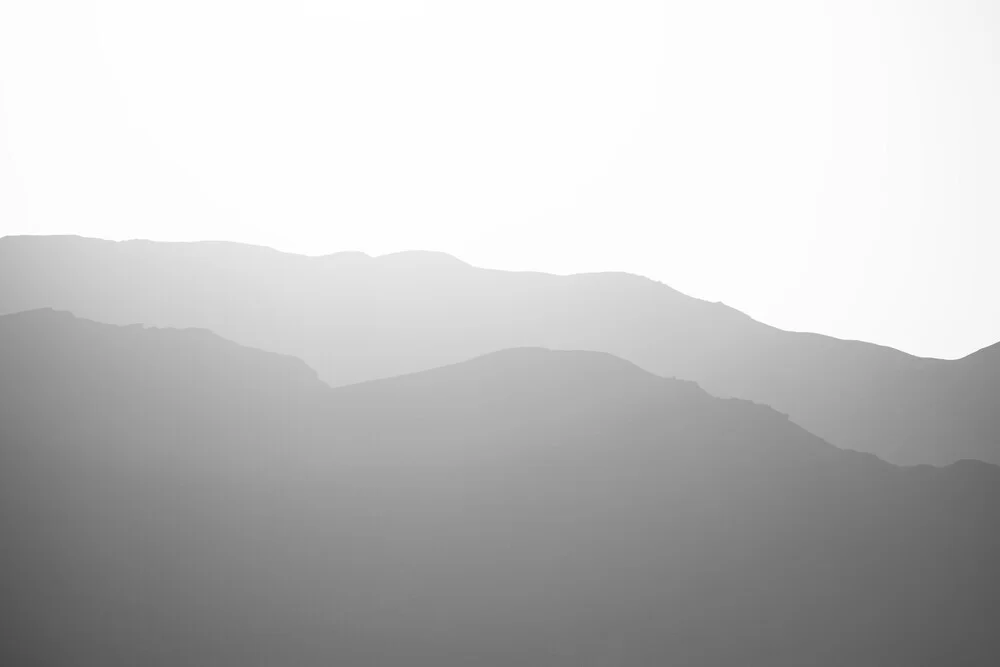 Photo art by Tal Paz-Fridman: tranquil landscape with mountains in shades of gray