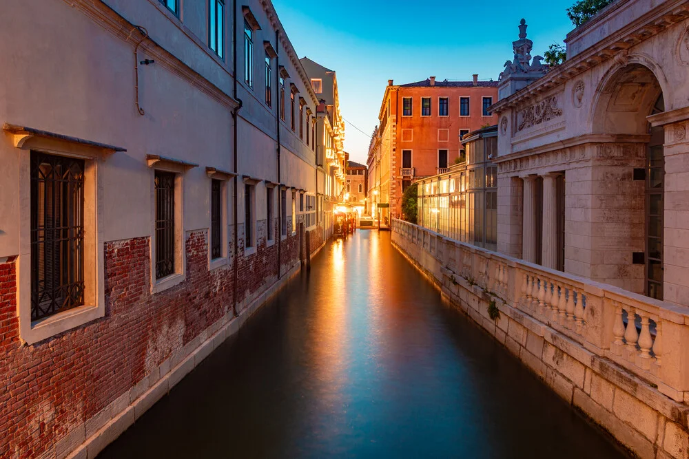Photo art by Martin Wasilewski: evening mood at the canal in Venice
