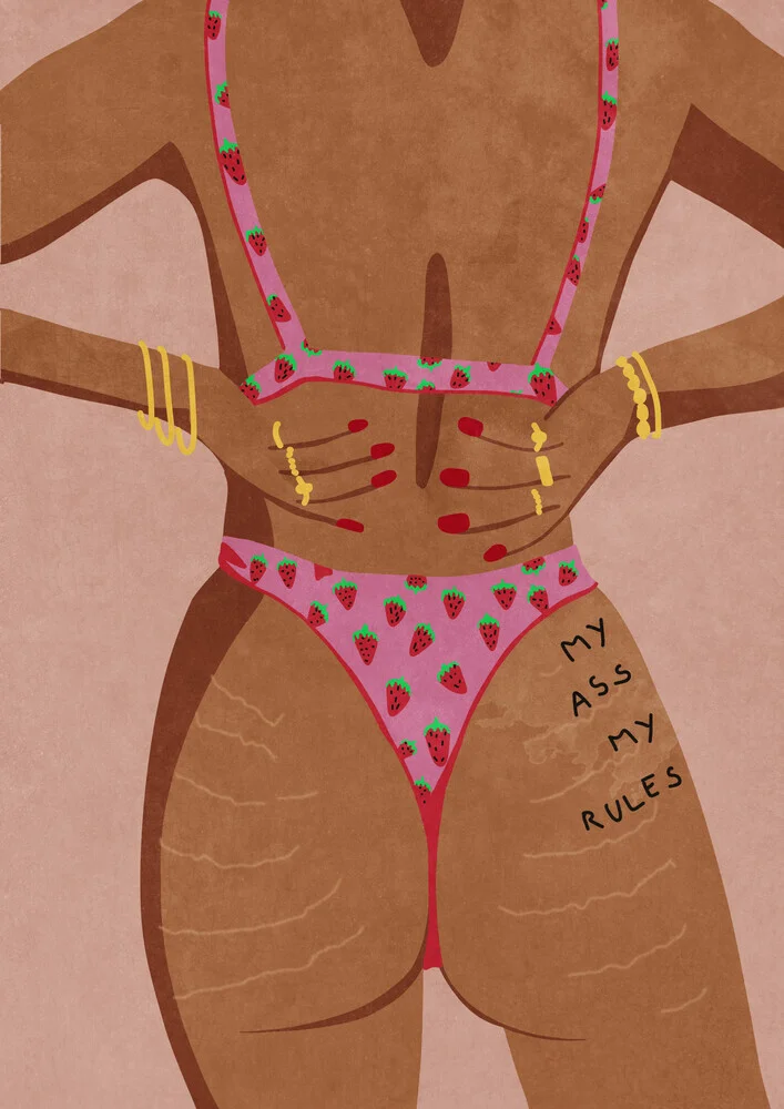 Illustration von Raissa Oltmanns: starke Frauen in Pastellfarben, die Selbstliebe feiern