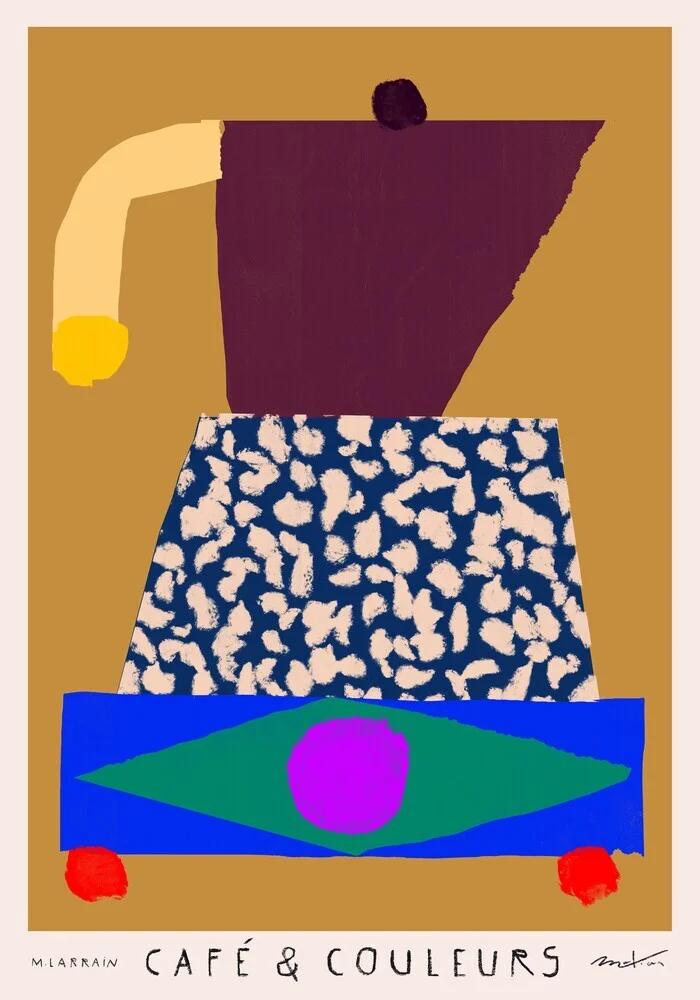 Fotokunst von Matías Larraín: mediterraner Kaffeemoment mit Mokkakanne