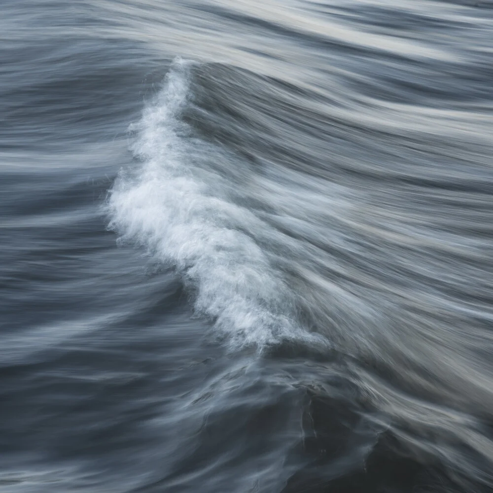 Abstract photo art by Nadja Jacke: waves in motion at the Baltic Sea shore