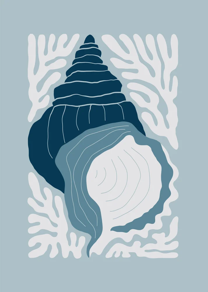 Illustration by Gal Pittel: abstract pattern in harmonious shades of blue and teal