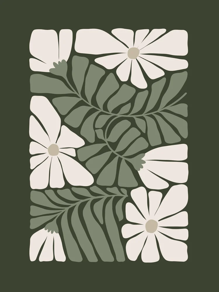 Wandbild mit einem beruhigenden botanischen Motiv von Gal Pittel.