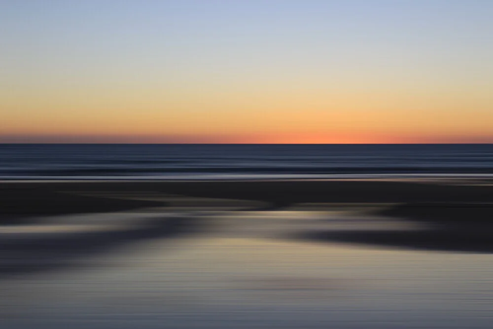 Photo art: serene seascape with sky and calm water