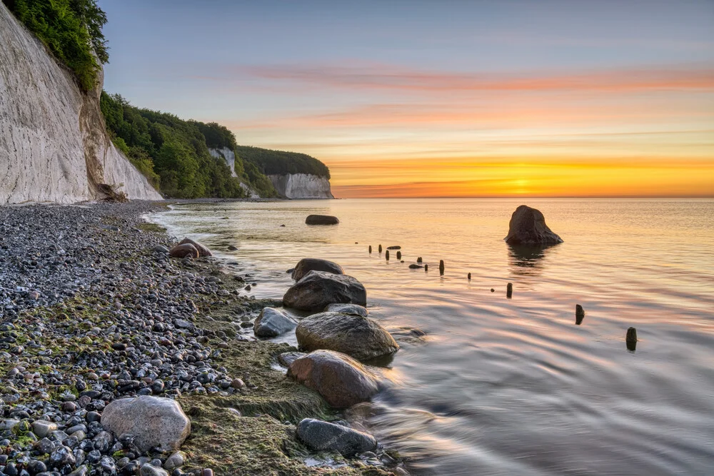 Photo art by Michael Valjak: sunrise over the Pirate Gorge on Rügen