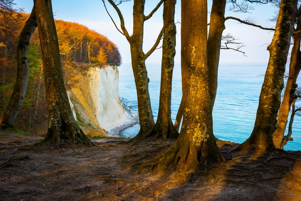 Photo art by Martin Wasilewski: chalk cliffs at sunset by the sea