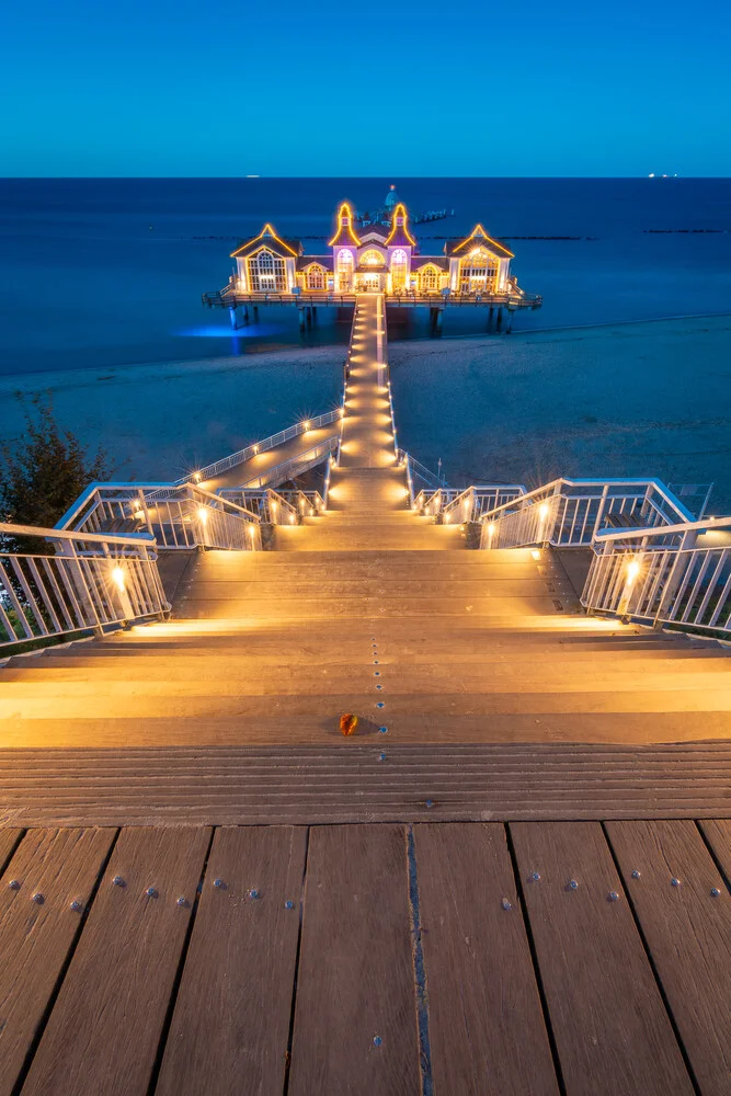 Photo art by Martin Wasilewski: pier in Sellin at dusk
