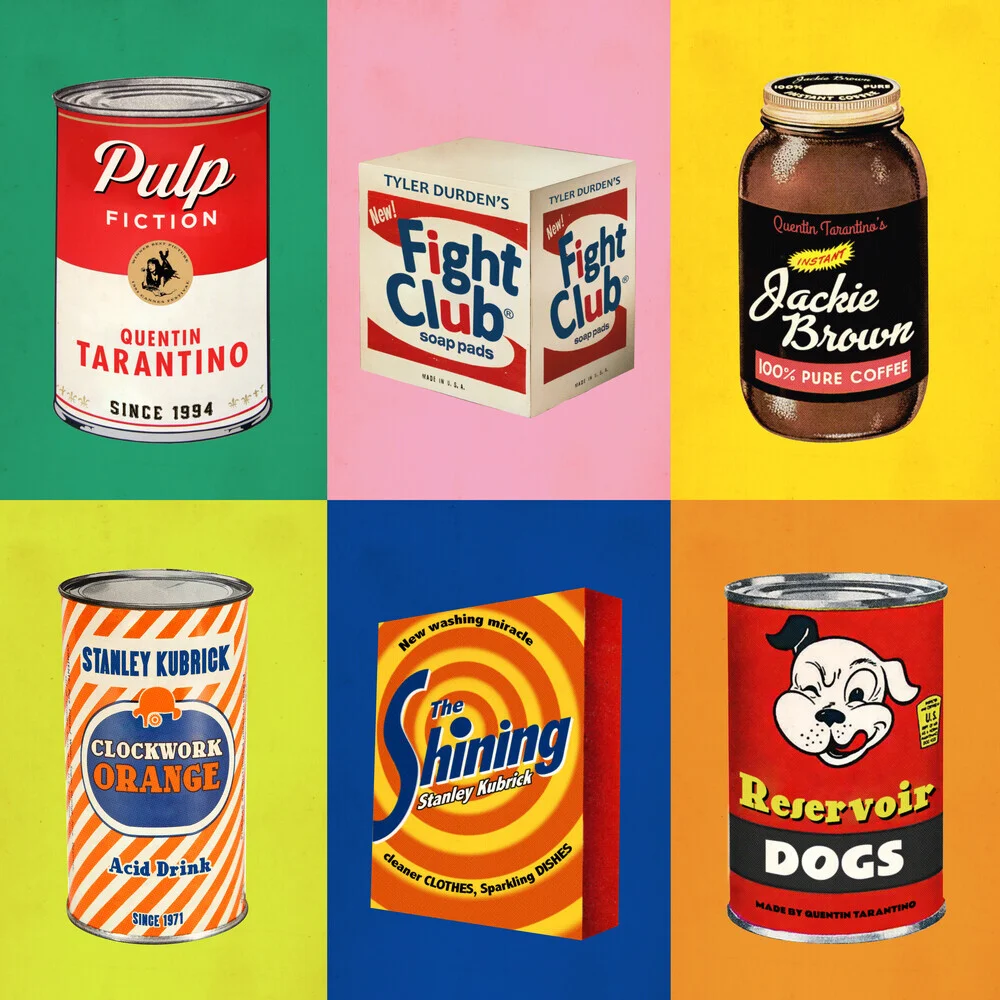 Wandbild von David Redon: lebendige Collage aus Film und Musik