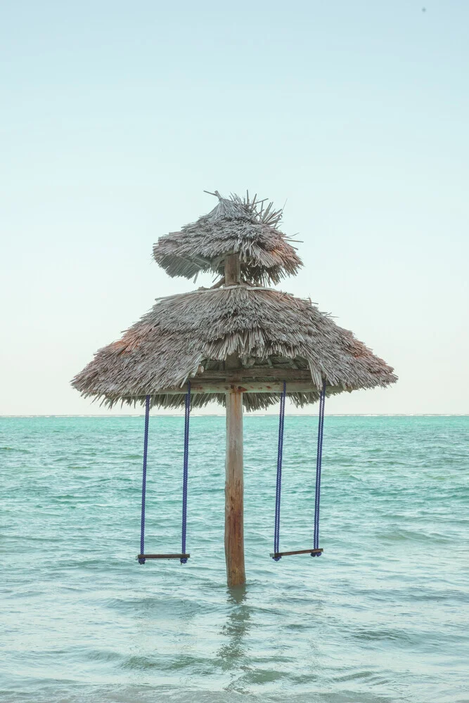 Swing in the Indian Ocean: tranquil scene with a view of the horizon