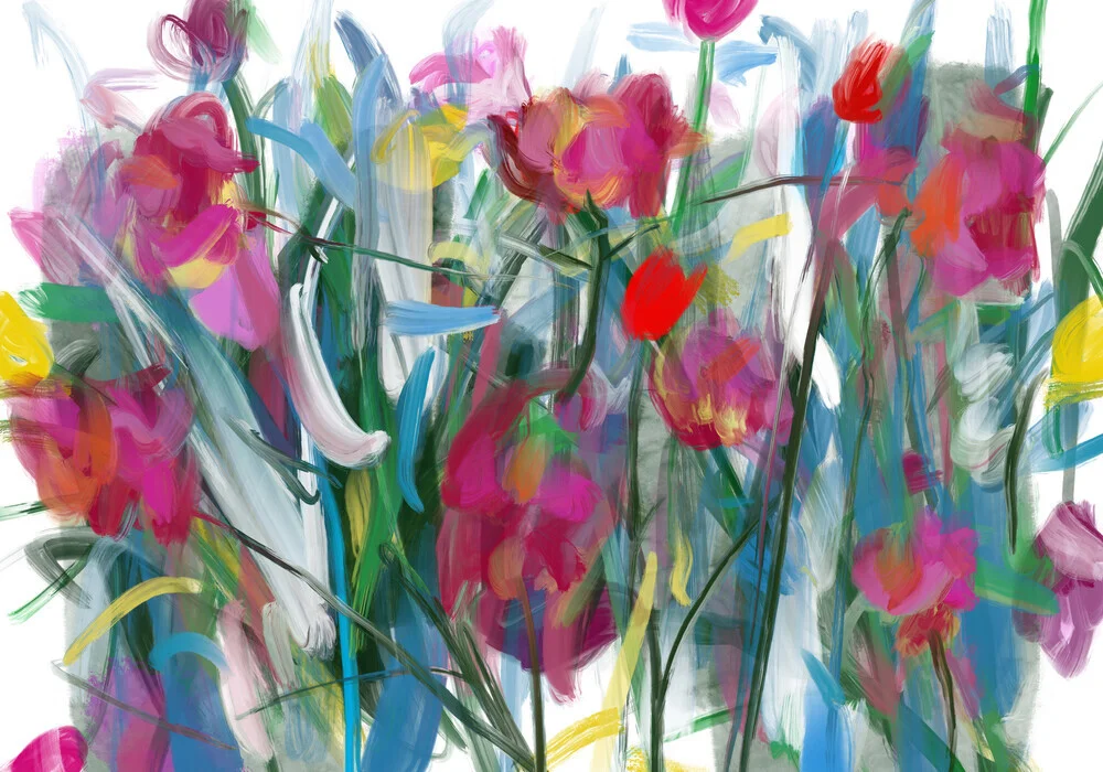 Photo art by Cesare Bellassai: vibrant roses in soft colors.